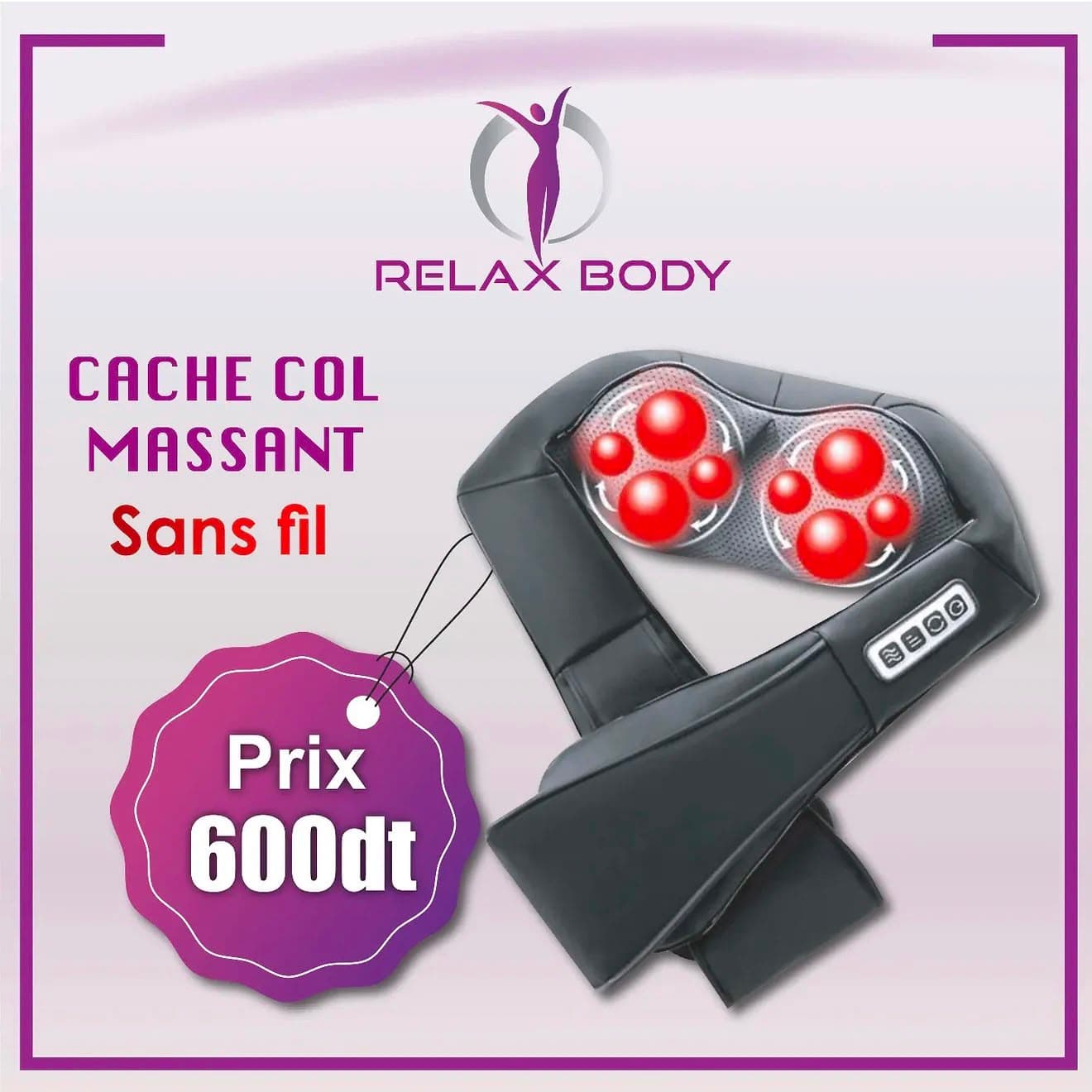Cache Col Massant 3D — Sans Fil - 1